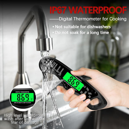 Cooking Thermometer，IP67 Waterproof Meat Thermometer Digital