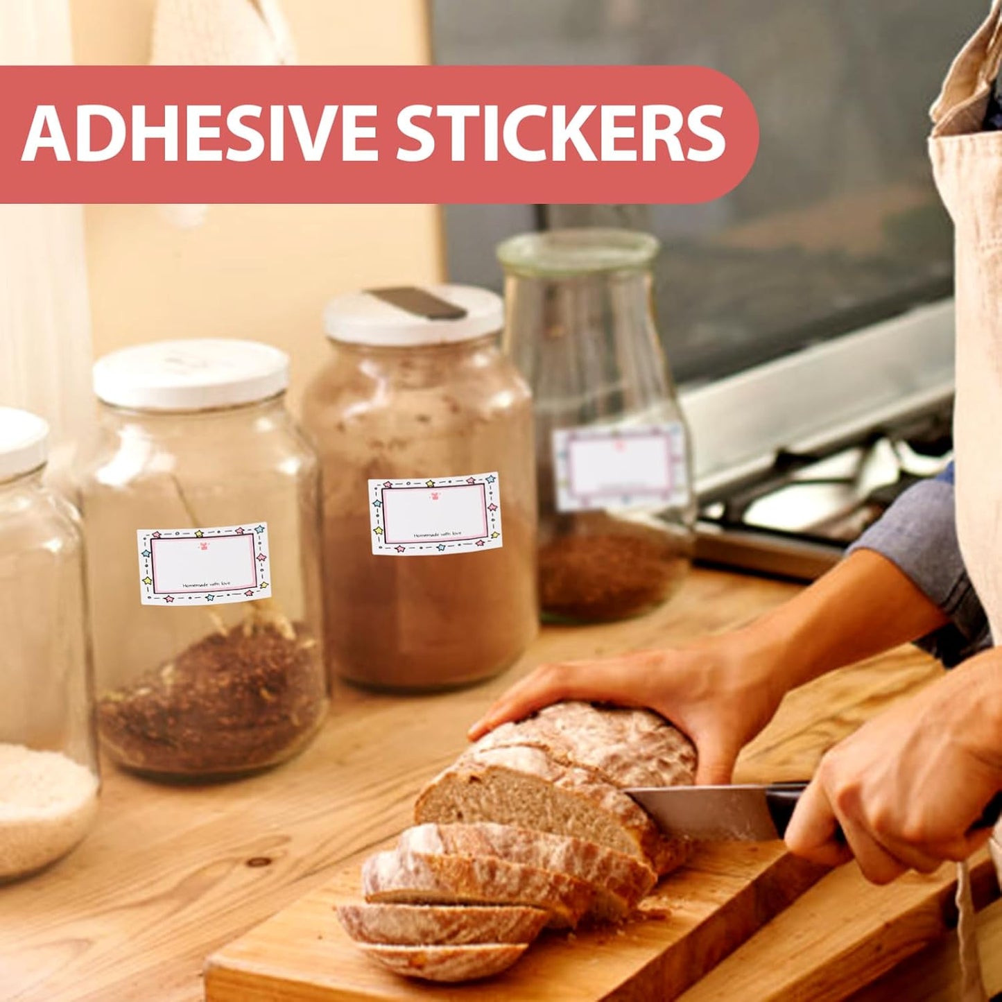 Lurrose 500 Sheets Waterproof Oilproof Date Stickers Removable Fruit Labels for Bottles Multi-Functional Food Labeling for Kitchen and Office Use