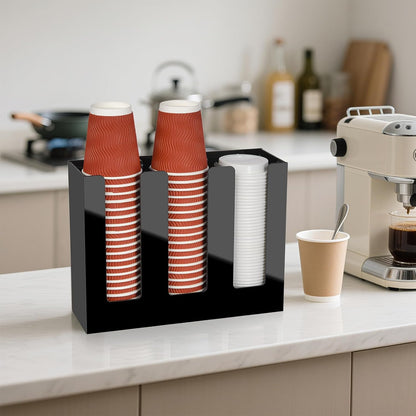 Coffee Cup Dispenser, Cup and Lid Organizer fits 5 to 16 oz Disposable Cups