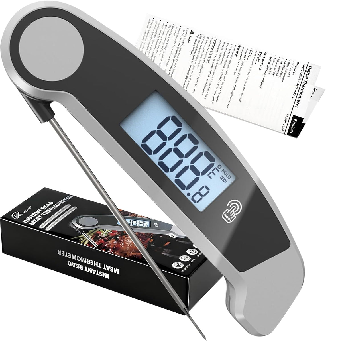 Oven Thermometer 2.75-Inch Dual Scale, 50-300°C/100-600°F, NSF 2‑Pack