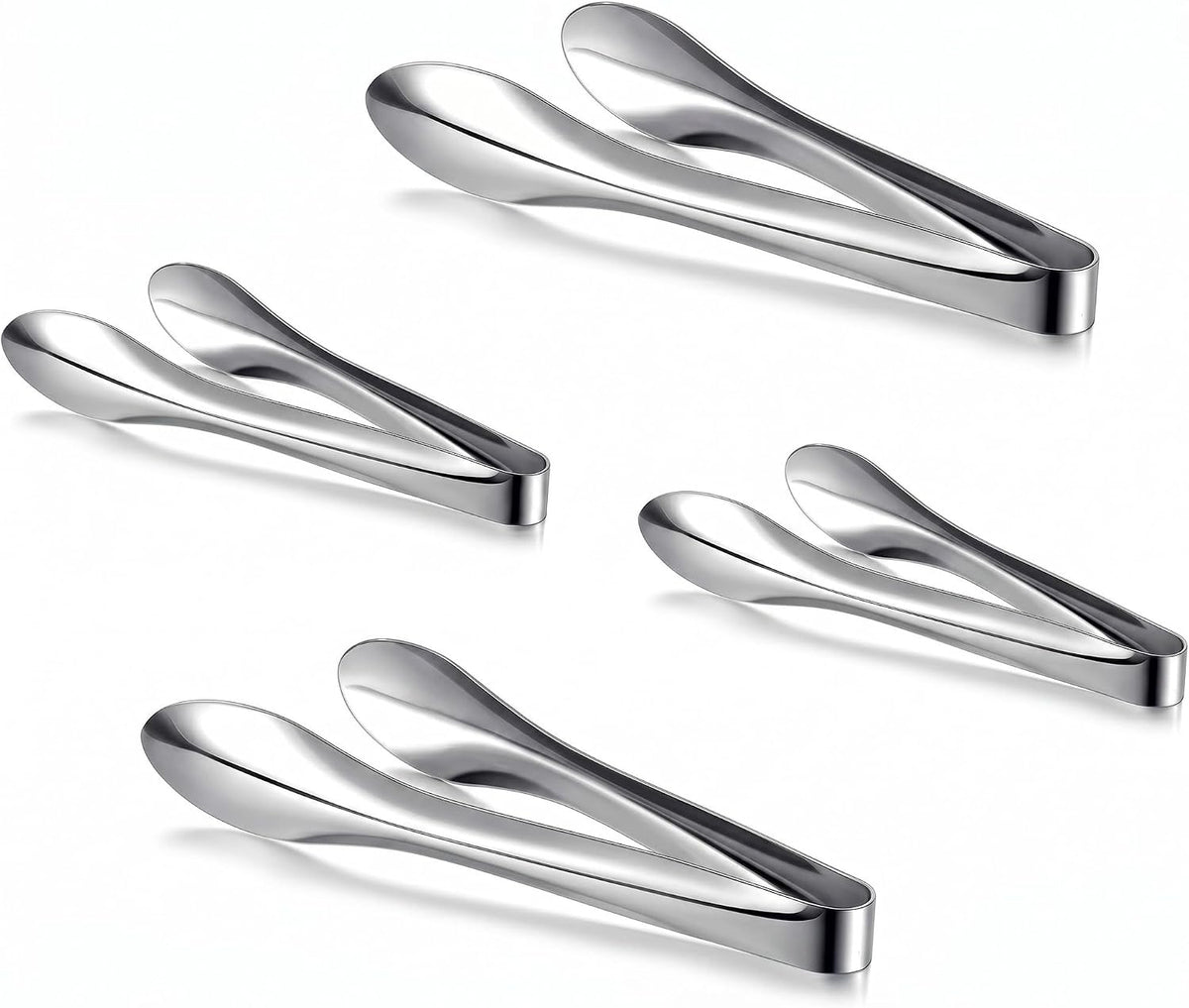 Silver Polished Serving Tongs 9 Inch