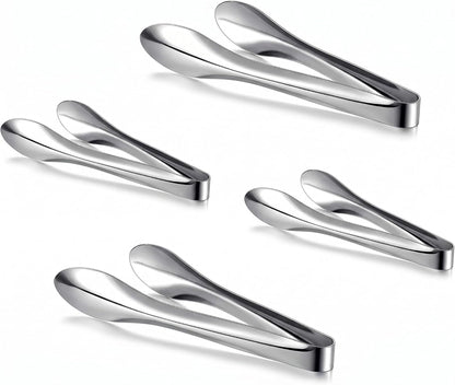 Silver Polished Serving Tongs 9 Inch