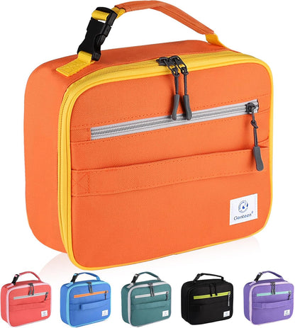 Genteen Lunch Box Kids, Insulated Lunch Bag Kids Boys Girls Back to School, Soft Lunch Box for Men Reusable Lunchbox for Office,Outdoor,School (Black)