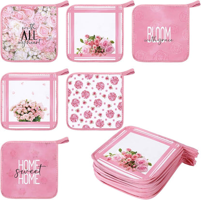 Bencailor 12 Pcs Christmas Wildflower Pot Holders with Pocket