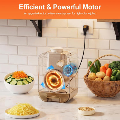 MOGAN 5-In-1 Electric Vegetable Cutter, Commercial Vegetable Dicer Slicer