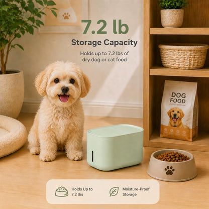 Zuutii Rice Storage Container,Food Container, Dry Food Storage,7.2lbs Pet Food Dispenser, 6.9Qt/11lbs Large Storage Bin with Lid,Silicone Ring & Moisture Proof,for Grain Cereal Soybean Corn,Begie
