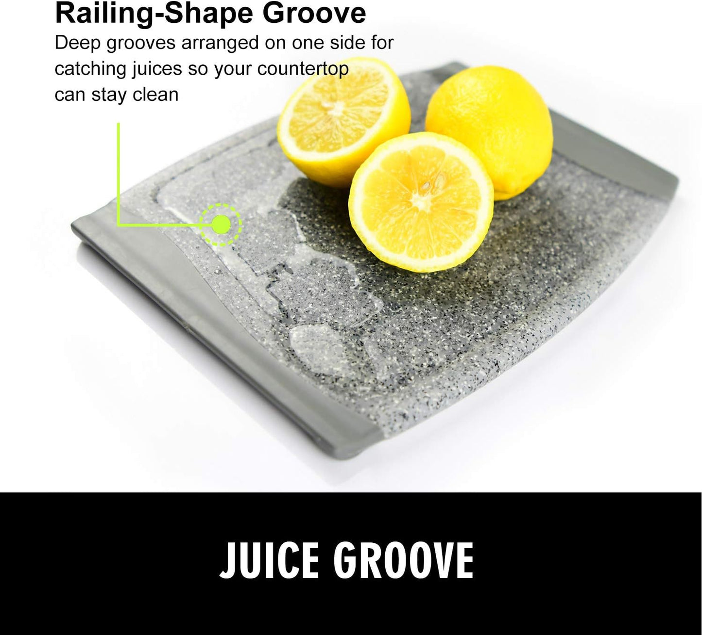 Small Plastic Cutting Board Set of 2, Mini Cutting Board for Small Kitchen Tasks, Non Slip Edges, Unique Design with Multiple Juice Grooves! BPA Free, Non-Porous, Dishwasher Safe (9.84" x 7.48")