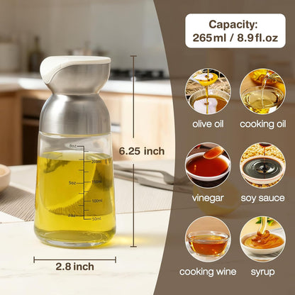 Vucchini Large Olive Oil Dispenser Bottle 17 oz Glass