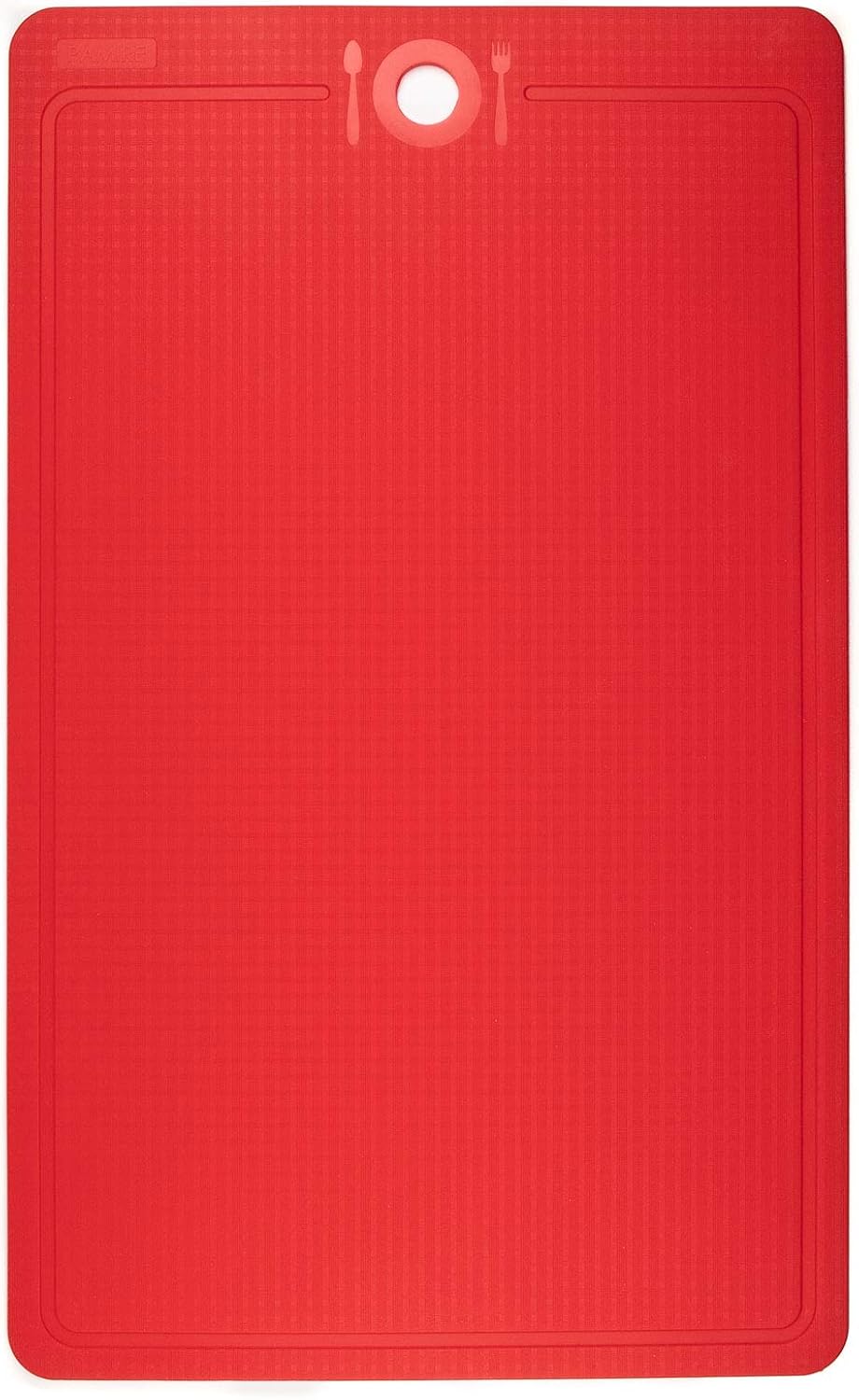 Made in Korea Silicone Cutting Board/Trivet, Non-Slip, 16.7'' x 10.3'', Dishwasher Safe, Easy Grip, BPA Free, Flexible Mat (Large, Red)