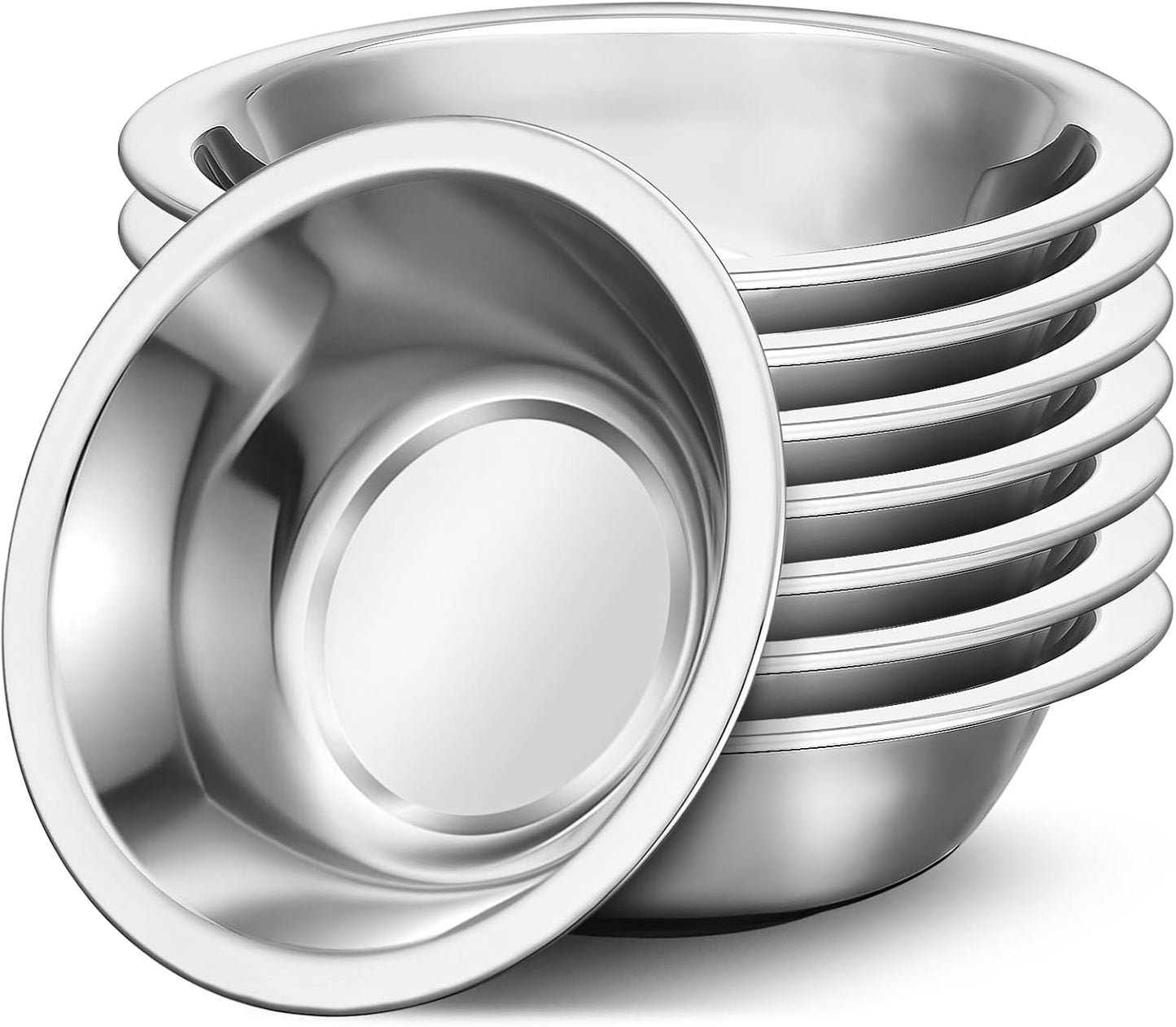 304(18/8) Stainless Steel Mixing Bowls for Kitchen, 4 Pack 6.3" 13.67 fl.oz Metal Mixing Bowls Set Stackable for Baking Serving Cooking Food Prep Storage Dishwasher Safe Lightweight