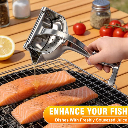 Manual Fruit Juicer Press, Heavy Duty Hand Squeezer with Less Effort Grip