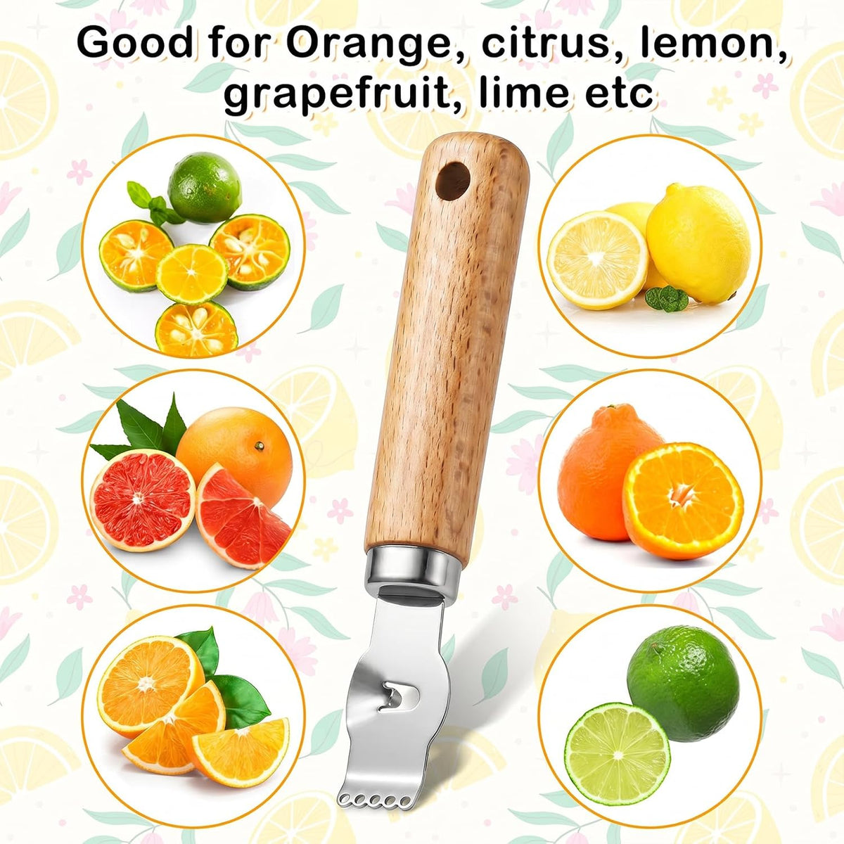 Ouligay Lemon Zester, Channel Knife, Peeler, Stainless Steel Bartender Accessories for Cocktail Garnish, Citrus Orange and Lemon Peeler - Bar Accessories for Home