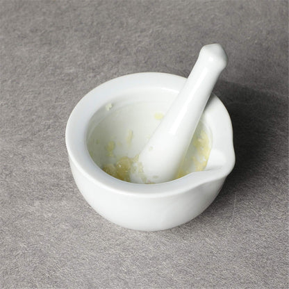 LEETOYI Small Ceramic Mortar Pestle Set, Herb Grinder Pill Crusher 3.3-inch