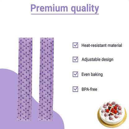 Cake strips for even baking, Baking strips for cake pans, Baking Supplies and Cake leveler