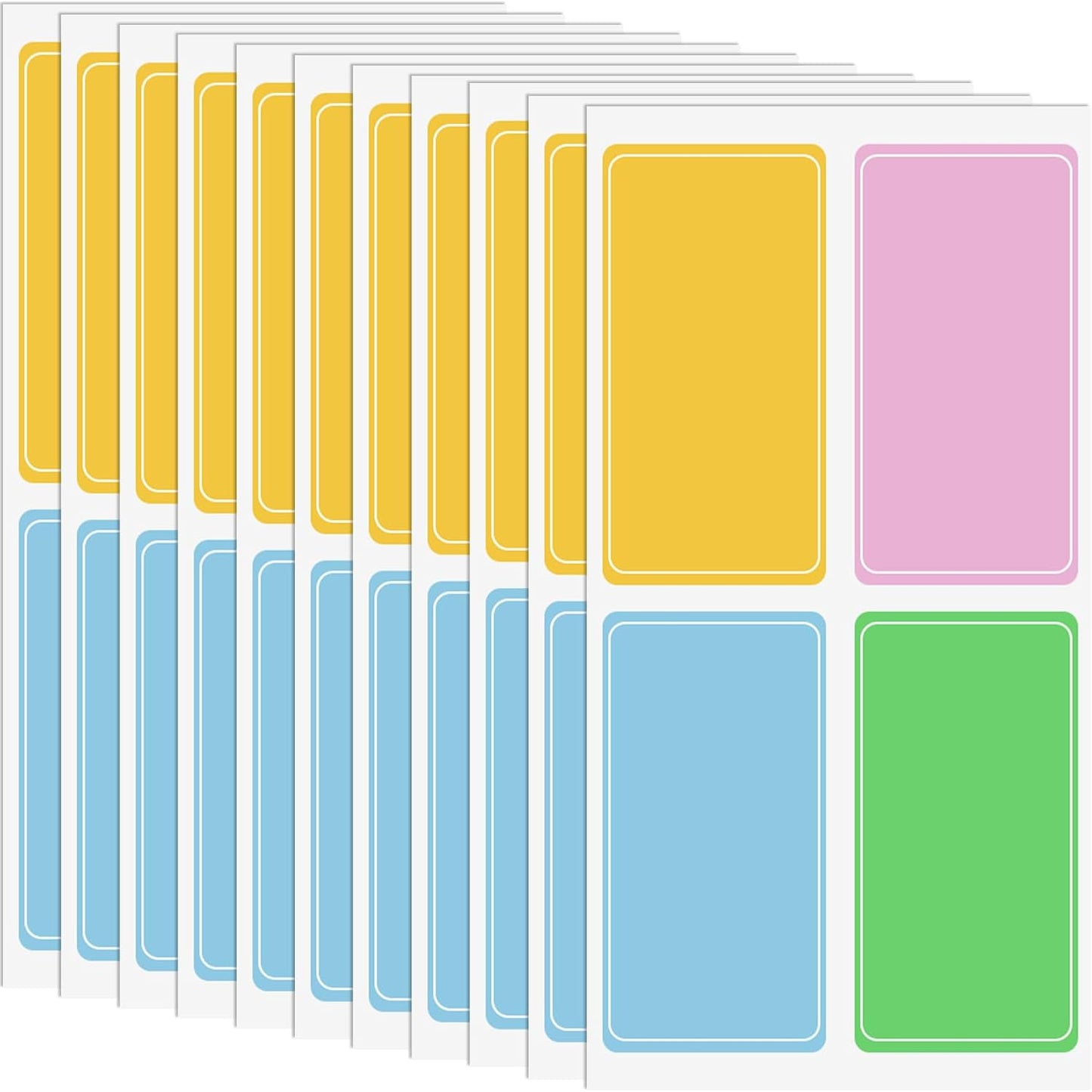 480 Pcs Dry Erase Labels, Dry Erase Stickers, Waterproof Sticker Labels, Removable Labels Easy Peel Off, Reusable Sticky Notes for Food Containers, Office (Retro, Small)