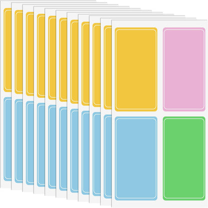 480 Pcs Dry Erase Labels, Dry Erase Stickers, Waterproof Sticker Labels, Removable Labels Easy Peel Off, Reusable Sticky Notes for Food Containers, Office (Retro, Small)