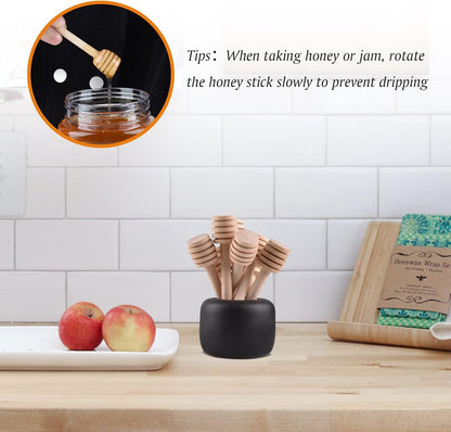 200 Pcs Honey Dipper Sticks, 3 Inch Mini Wooden Honeycomb Stick