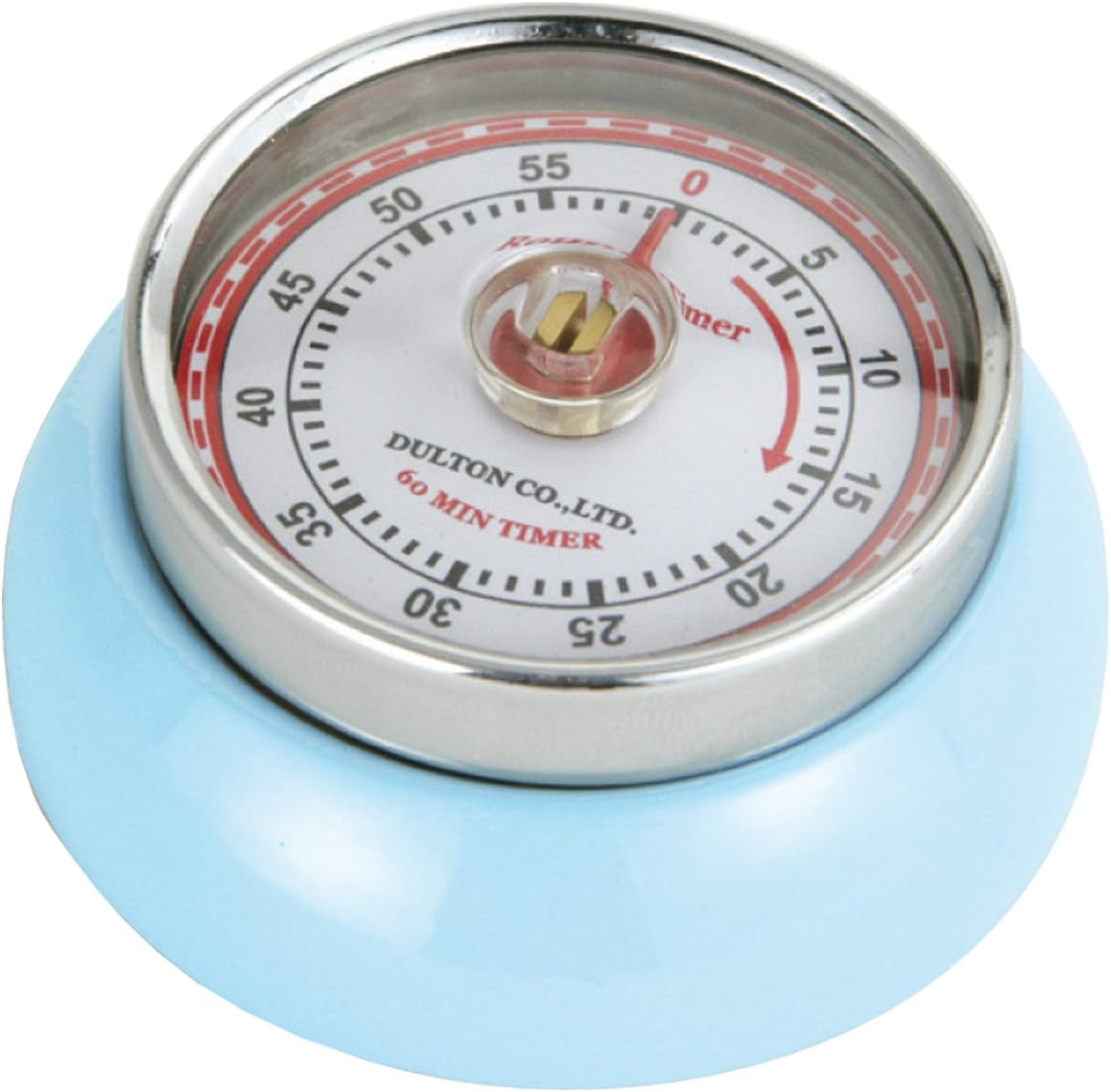 Zassenhaus Magnetic Retro Kitchen Timer, Classic Mechanical Cooking Timer (Yellow)