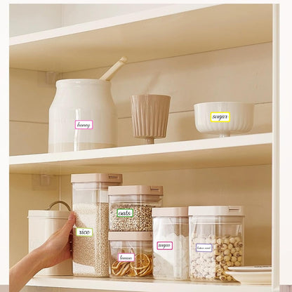 Removable Freezer Labels Stickers, 1 x 3 Inch Blank Removable Freezer Labels Food Storage Stickers, Date Label Waterproof Oil Resistant Easy Clean No Residue- 250 Sheets