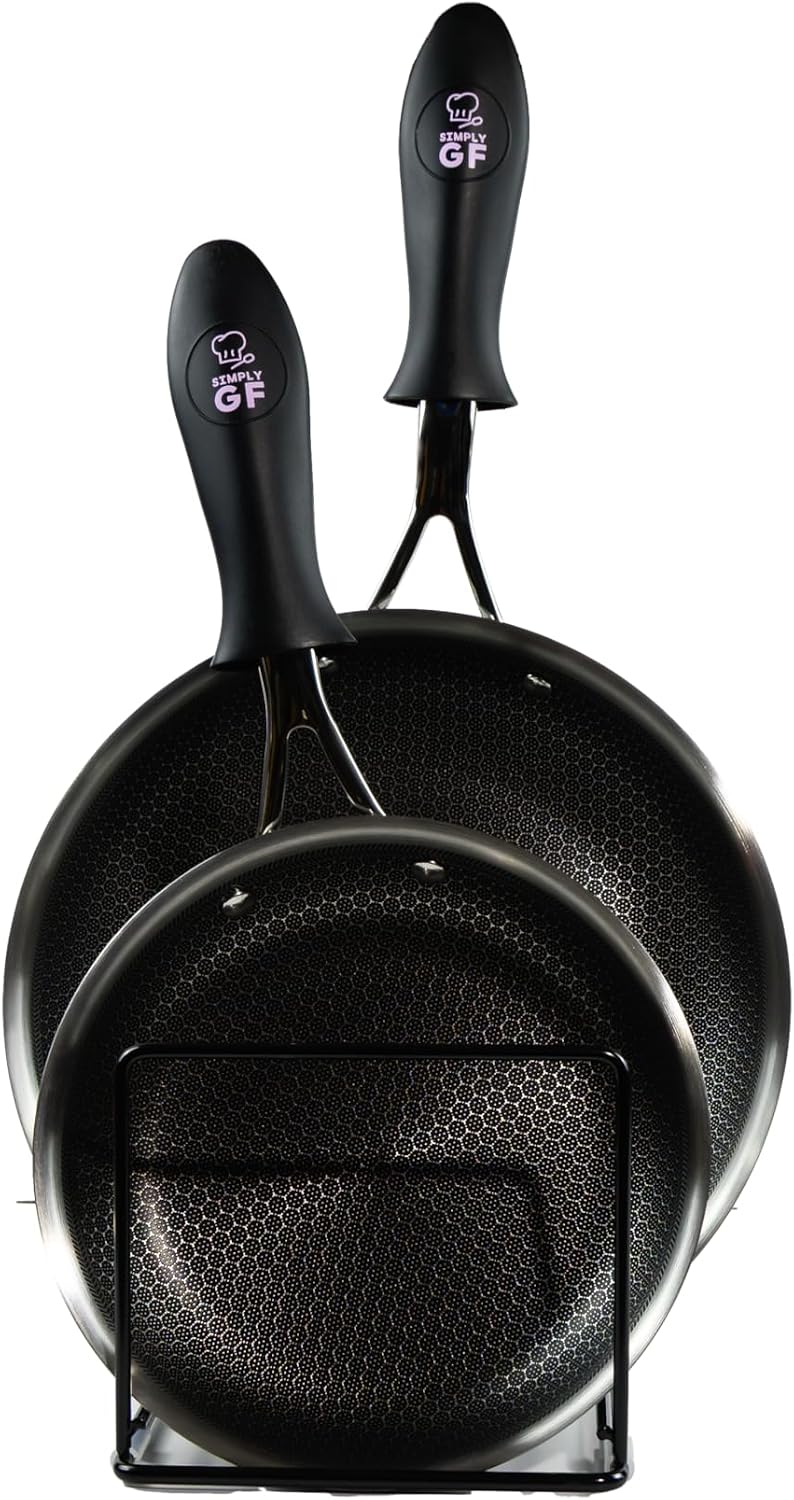 Silicone Pot Handle Covers: Non Slip, BPA Free & Heat Resistant Cast Iron Skillet Handle Covers - Silicone Pan Handles Sleeve, Clearly Labeled Gluten-Free, 4 Pack