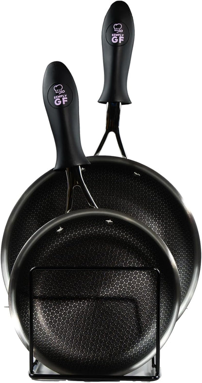 Silicone Pot Handle Covers: Non Slip, BPA Free & Heat Resistant Cast Iron Skillet Handle Covers - Silicone Pan Handles Sleeve, Clearly Labeled Gluten-Free, 4 Pack
