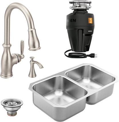 Moen Kitchen Sink Strainer Basket with Drain Assembly, Stainless Steel, 22036
