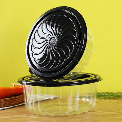 5pcs Round Cake Carriers for Transport Plastic Disposable Cake Containers Carriers with Dome Lids and Cake Boards Clear Bundt Cake Boxes (10inch)