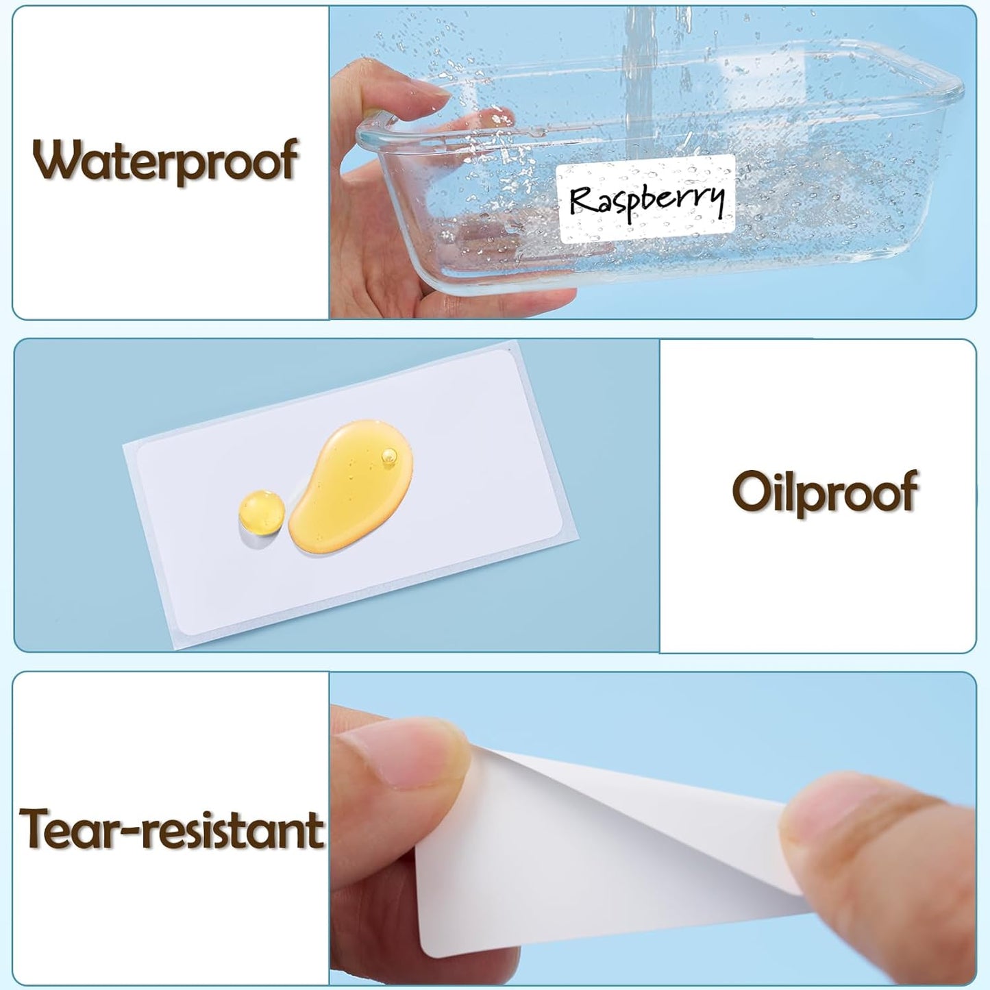 Homrelaxy 1400Pcs 1"x2" Blank Removable Freezer Labels, No Residue Food Labels, Waterproof & Oil-Resistant & Tear-Resistant Stickers for Food Containers, Jars, Pantry Organization