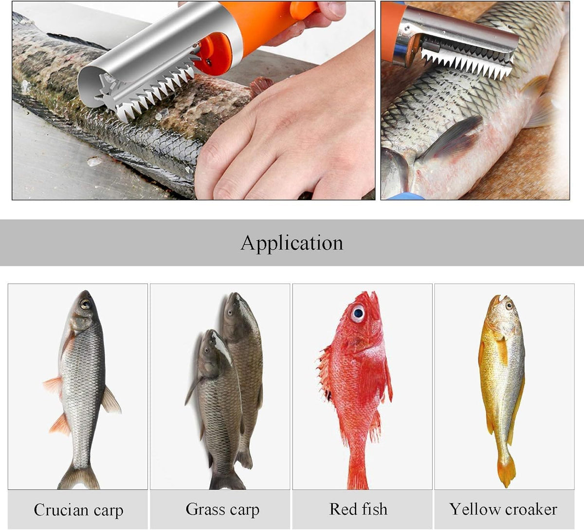 Electric Fish Scaler Remover, Waterproof with Stainless Steel Blades