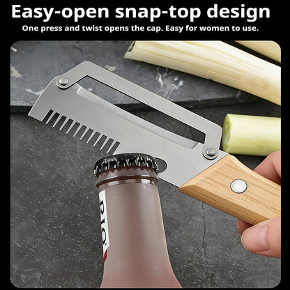 vegetable peeler，3 in 1ultra-sharp stainless steel blade, suitable for peeling fruits and vegetables, with bottle opener, (1PCS)