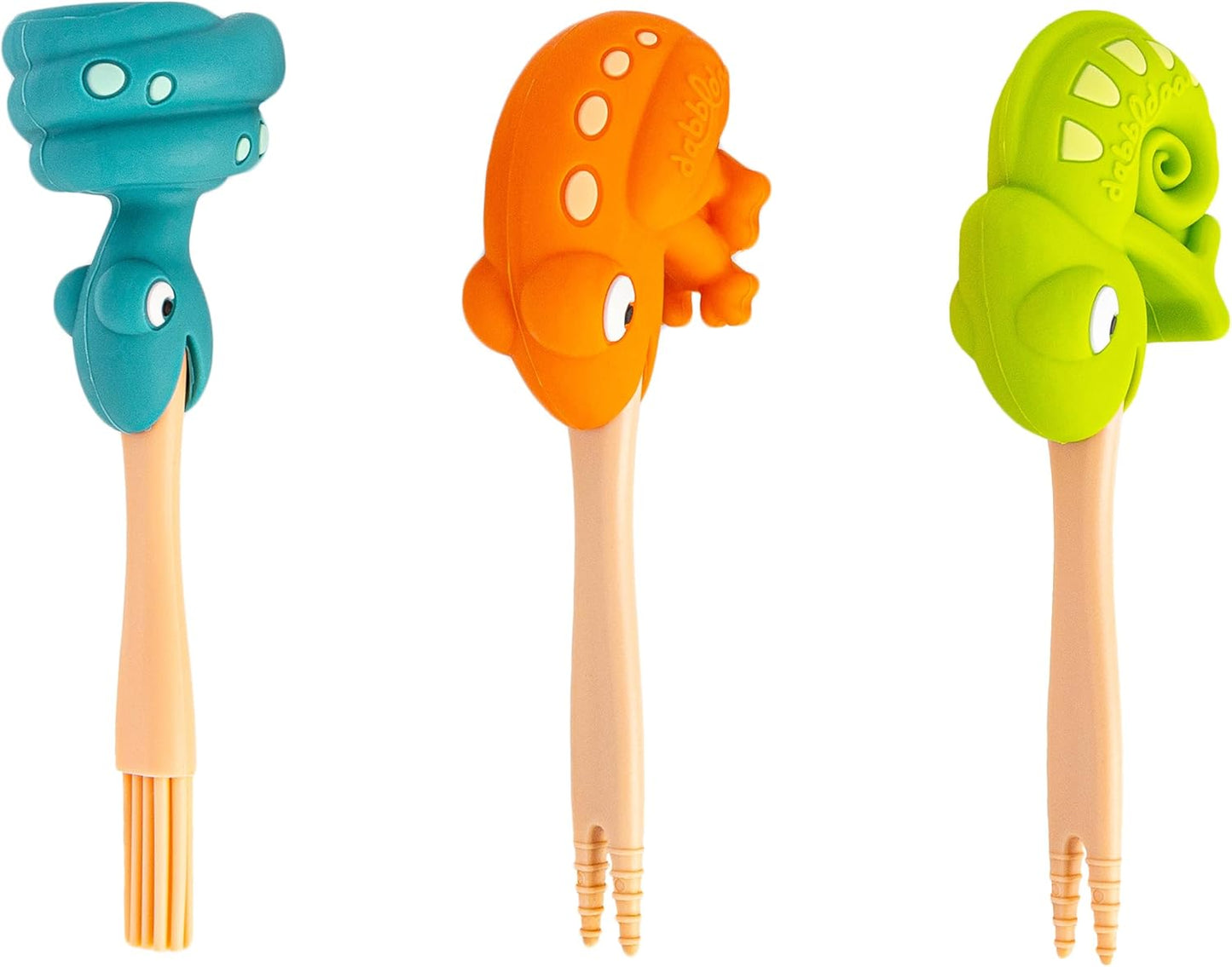 Food Picks for Kids – Kids Food Picks for Lunchbox, Self Feeding Utensils for Picky Eaters, Feeding Therapy Tools, BPA Free, Animal Design (3-Pack)