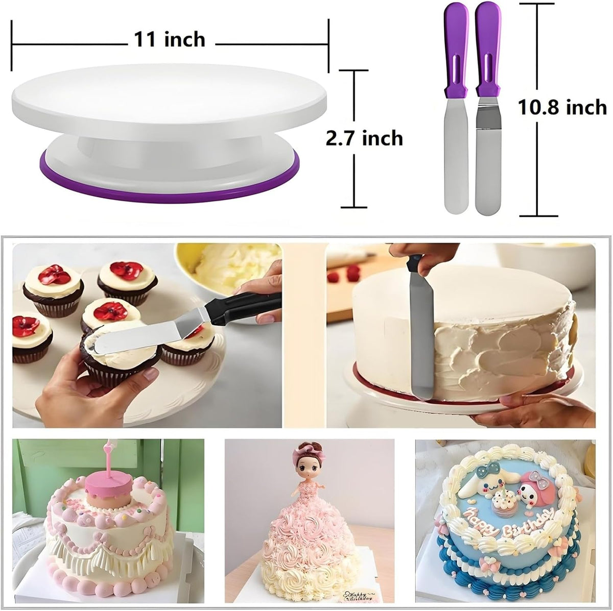 ANSLYQA Cake Decorating Kit, 193 Pcs Baking Tools (Blue)