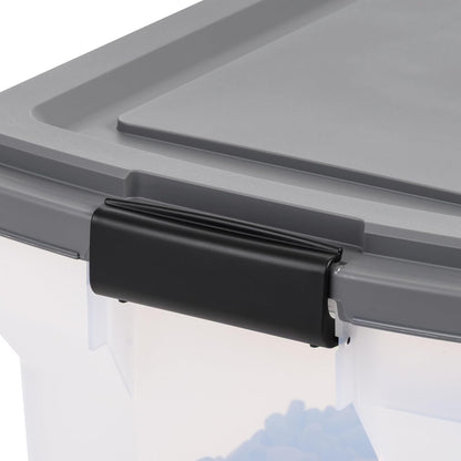 IRIS USA Dog Food Storage Container 58 Lb, Airtight Large Pet Food Storage Bin with Wheels, for Dog Cat Bird Chicken Food, Holds Up to 58 lbs, Keep Fresh, BPA Free, Made in USA, Black