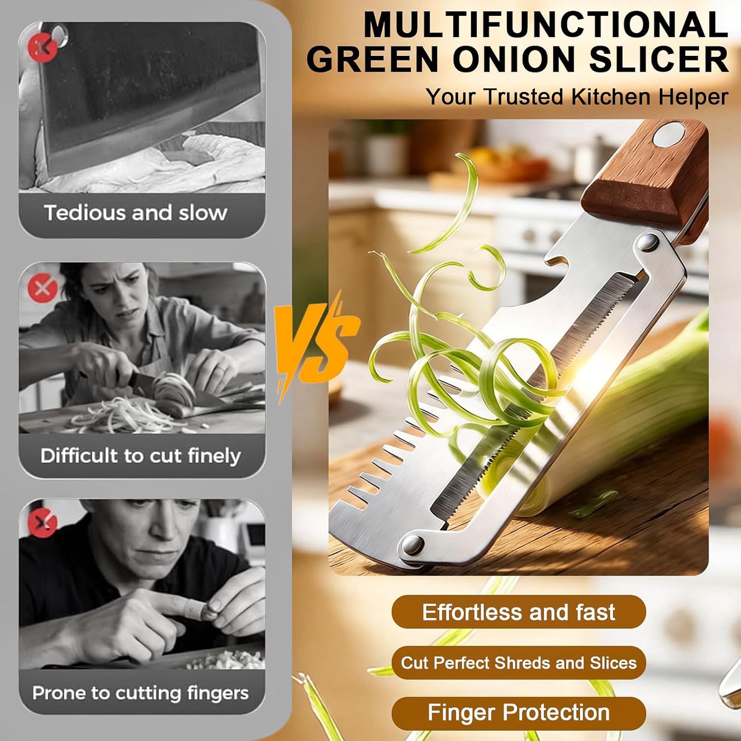 Multi Functional Vegetable Peeler Julienne Hand Held Opener 3 in 1 Easy-Clean Stainless Heavy Duty Steel Thickened for Kitchen Fruit Potatoes Cabbage Graters Slicer Shredder(Julienne Slicer(1pc))