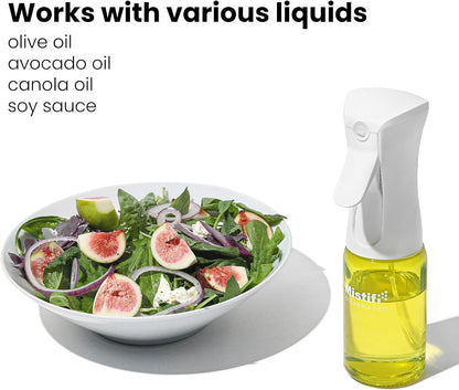 Mistifi Oil Sprayer 150ml glass bottle. Upgraded Version.Fine Mist Spray Bottle for Air Fryer, Olive Oil, Avocado Oil, Healthy Nonstick Frying, Commercial & Home Kitchen Use (PS635)