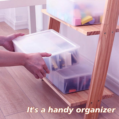Plastic Organizer Box,12 Grids Clear Bead Organizer Compartment Box with Removable Dividers for Parts,Bead Storage Earring Container Tool Hair Accessories,10.23L x 5.31W x 1.7H inch