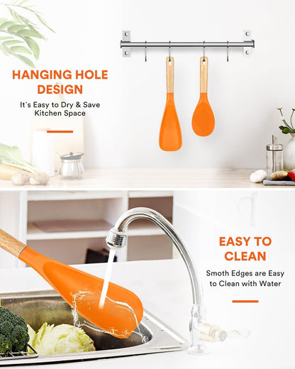 Badiano Cooking Spoon and Rice Scooper for Nonstick Cookware,Multi-function