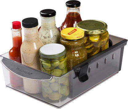 Progressive ProKeeper+ Pantry & Refrigerator Storage Containers – Modular Bins and Organizers (Narrow Stackable Bin, 16.1"L x 4.0"W x 3.6"H)