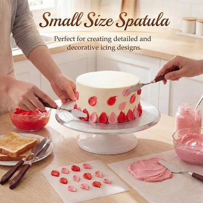 11 Pcs Angled Cake Icing Spatula Set, with Dough Scraper, Offset Spatula