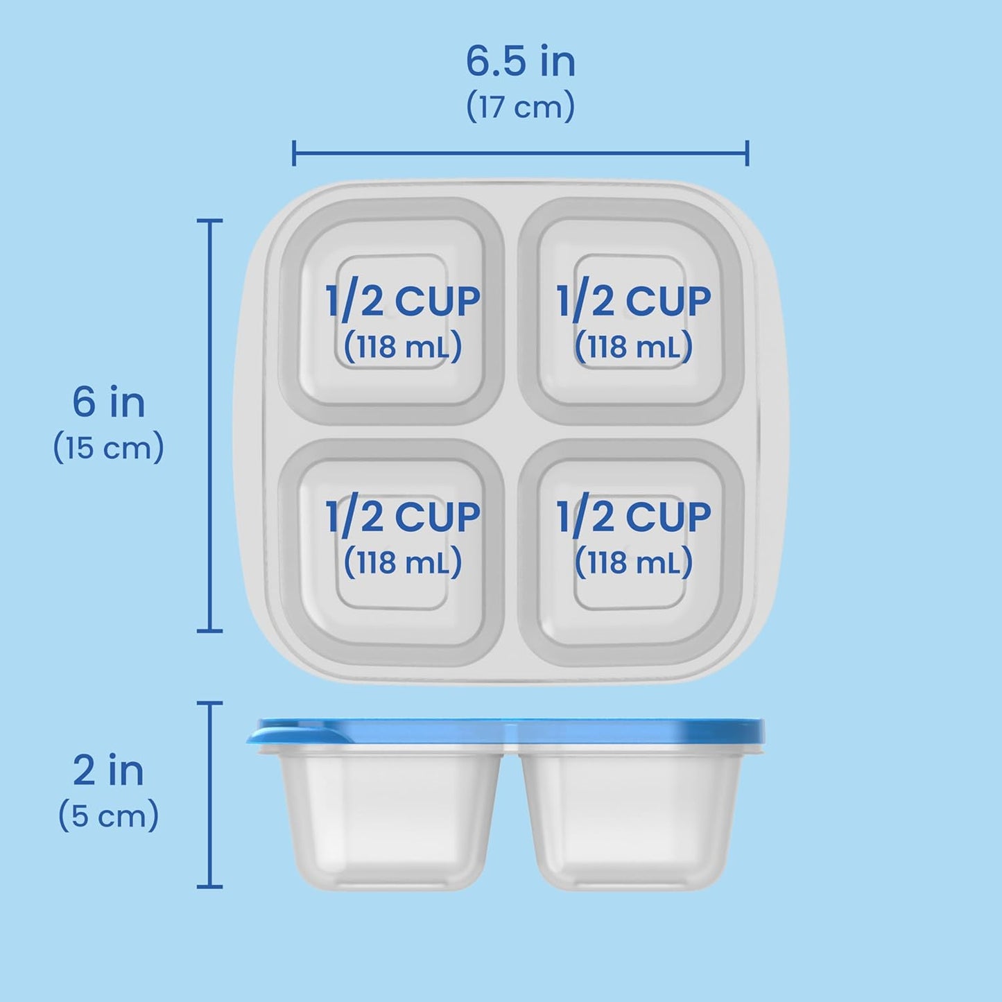 Bentgo Easyboxes 4-Compartment Snack Containers - 8-Piece Set with 4 Trays & 4 Custom-Fit Lids to Seal in Freshness - Reusable Food Storage & Meal Prep Bento BPA-Free Containers (Classic)