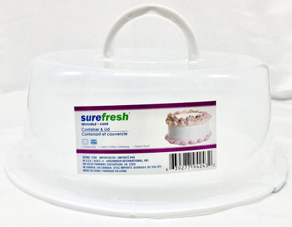 SureFresh Two 9'' Reusable Clear Cake Carriers | Containers and Lids | 2 Sets | Holiday Parties Gatherings Potlucks Buffets with Family, 307882 2104