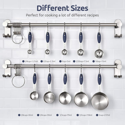 Measuring Cups : U-Taste 18/8 Stainless Steel Measuring Cups and Spoons Set of 10 Piece, Upgraded Thickness Handle(Black)