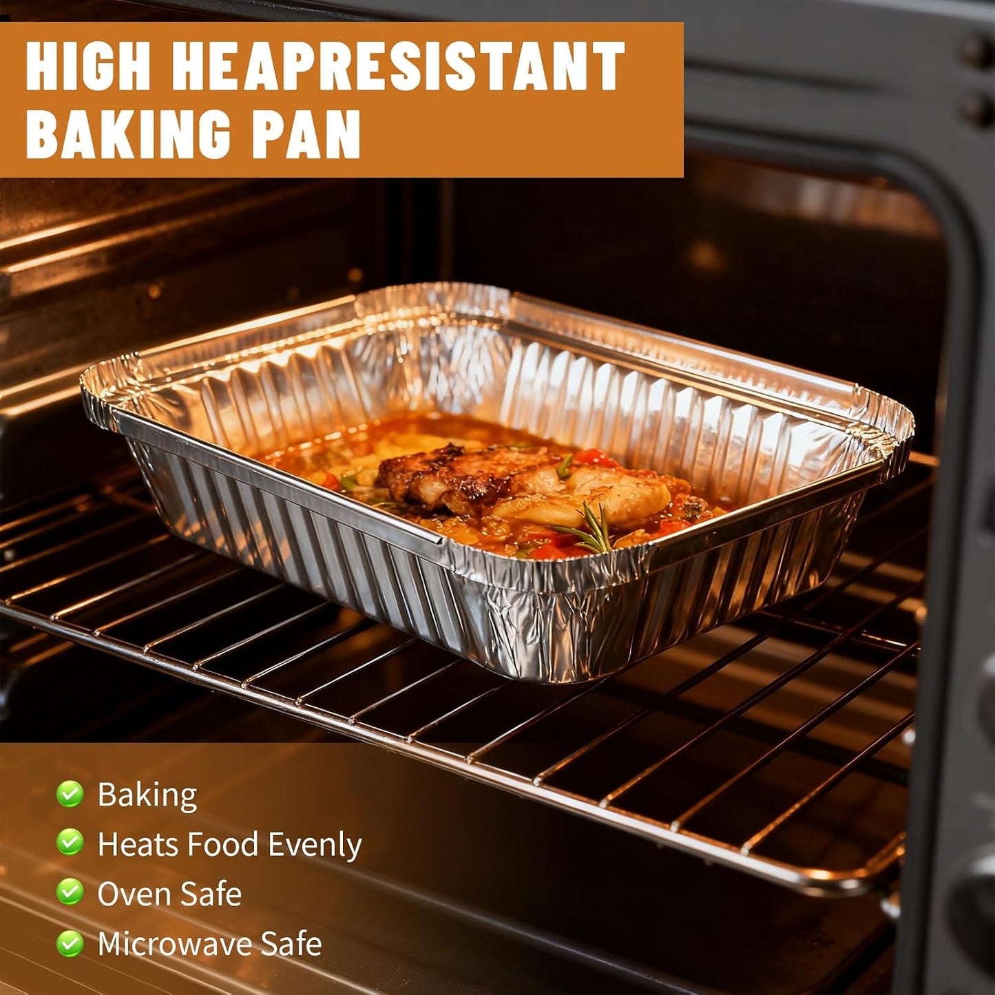 20 Pack 9x13 Aluminum Foil Pans with Lids - Heavy Duty Disposable Baking Pans, Oven Safe Steam Table Trays for Cooking, Meal Prep, Catering, Party, Food Storage & Transport - Silver, 2.5" Deep