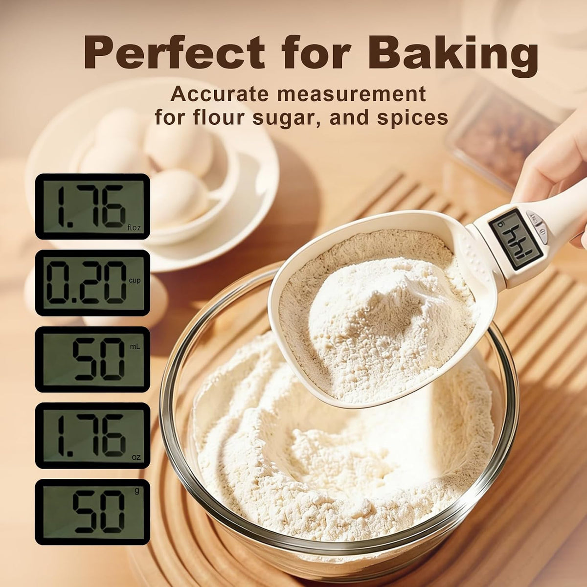 Digital Measuring Spoon, 800g/0.1g Precision Handheld Scale Scoop