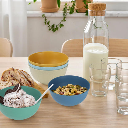 Wheat Straw Bowl Sets,8 PCS Unbreakable Cereal Bowl 26 OZ,Microwave and Dishwasher Safe Bowls,Bowl Sets for Camping and Picnic BPA Free Colorful Salad Bowls for Serving Soup,Oatmeal and Fruit Etc…