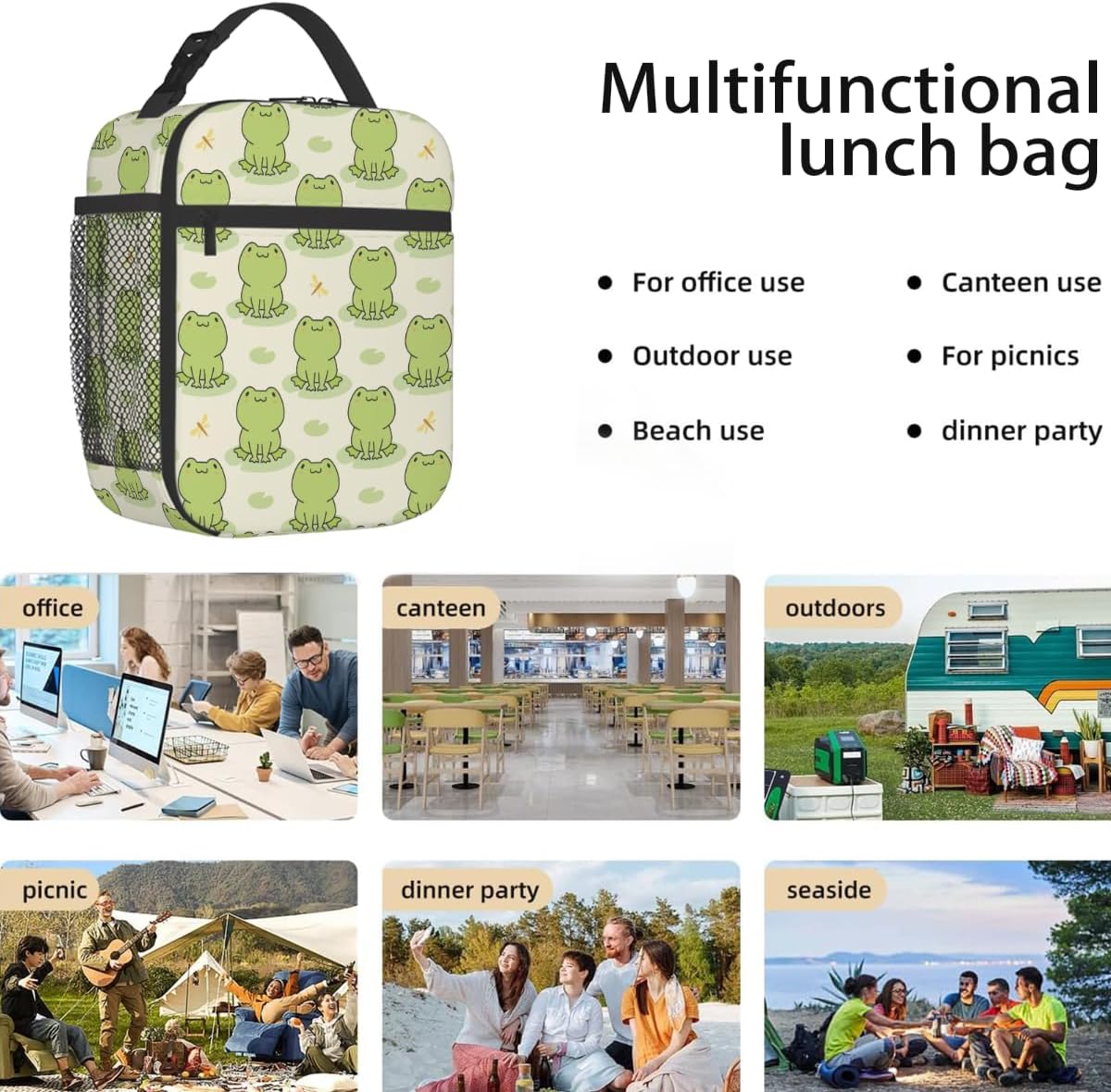 Rainbow Leopard Lunch Box Thermal Cooler Bento Tote Bags Portable Insulated Lunch Bag for Girls Teens, Kids Lunch Bags for School Beach Picnic Travel