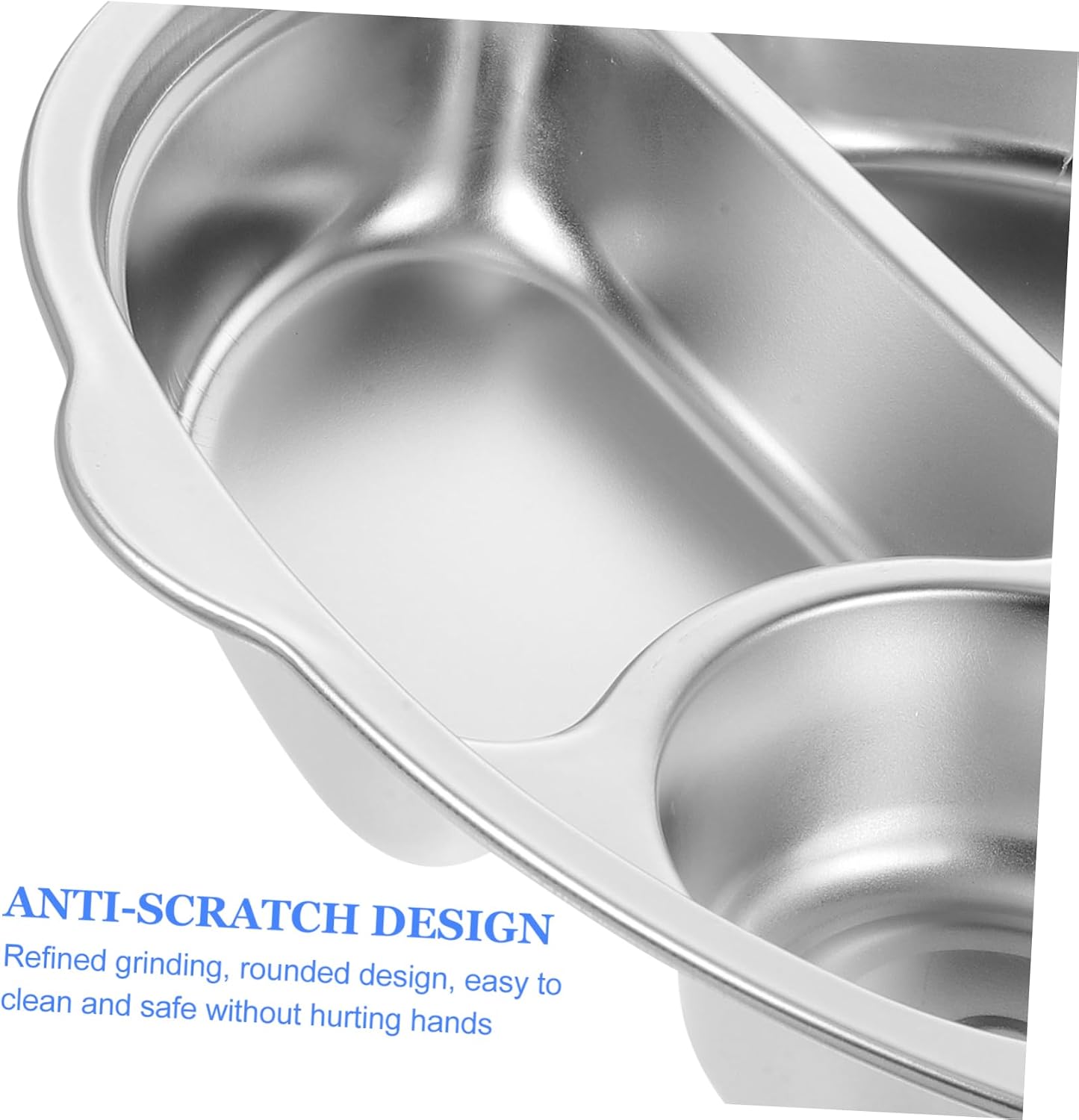 Zerodeko 304 Stainless Steel Divided Dinner Tray 3 Compartment Lunch Plate Food Portion Control Dish for Meal Prep Dishwasher Safe for Home or Catering