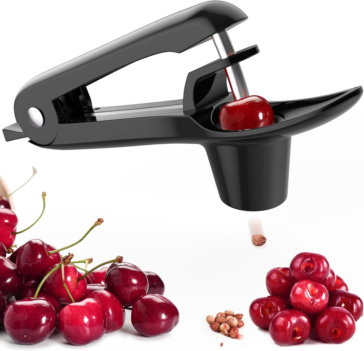 Cherry Pitter - Makmzoon Multi Cherries Corer Stainless Steel Pitter Tool Making Cherry Jam - 7 Cherries
