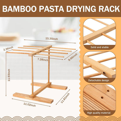Baderke 9 Pcs Pasta Making Tools, Drying Rack Ravioli Press Gnocchi Board