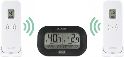 La Crosse Technology 308-04747-INT Wireless Refrigerator/Freezer Kitchen Thermometers with Magnetic Back